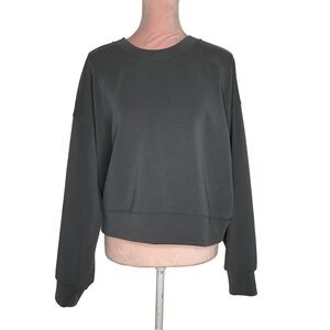 lululemon athletica Dark Charcoal Relaxed Crew Sweatshirt